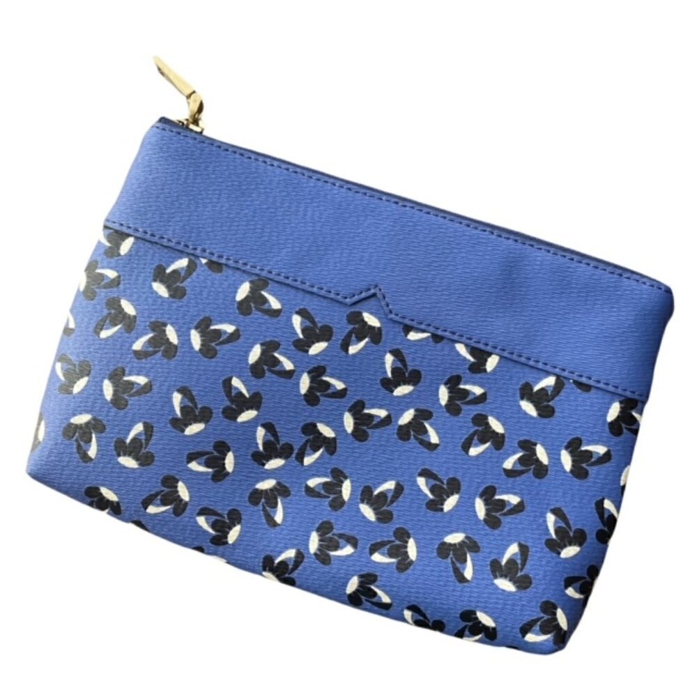 J. CREW Leather Zippered Cosmetic Bag